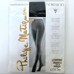 🆕 NIP Philippe Matignon Noblesse 50 Black Tights